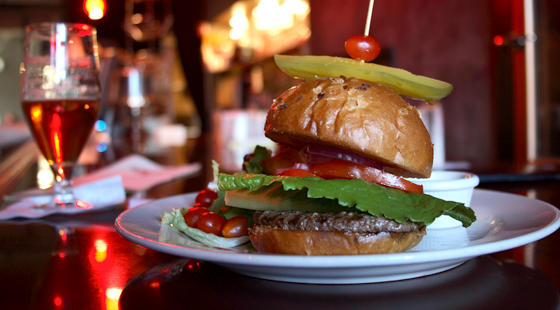 Burger at the Teal Bend Grill